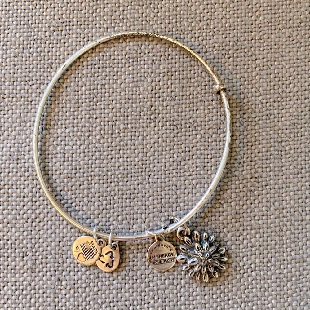 Alex and Ani Silver Flower Bracelet